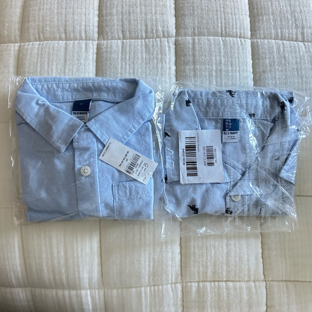 Set of NWT Toddler Light Blue Dress Shirts